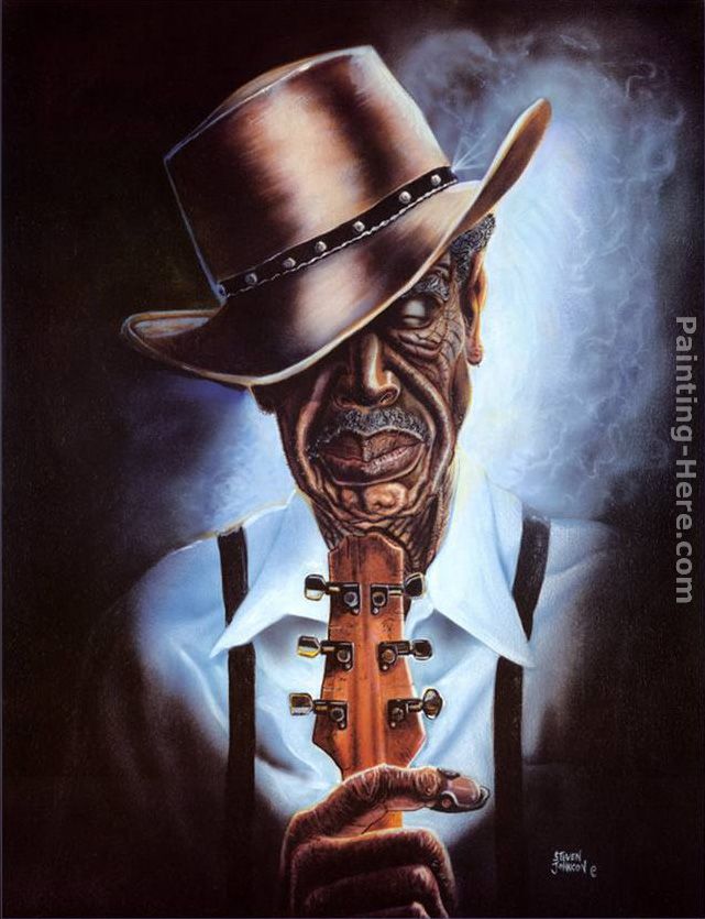 Blues Legend painting - Steven Johnson Blues Legend art painting
